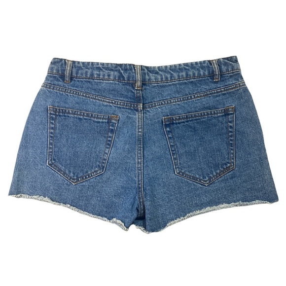 Forever 21 American Flag 4th of July Independence Blue Jean Shorts - Picture 2 of 5